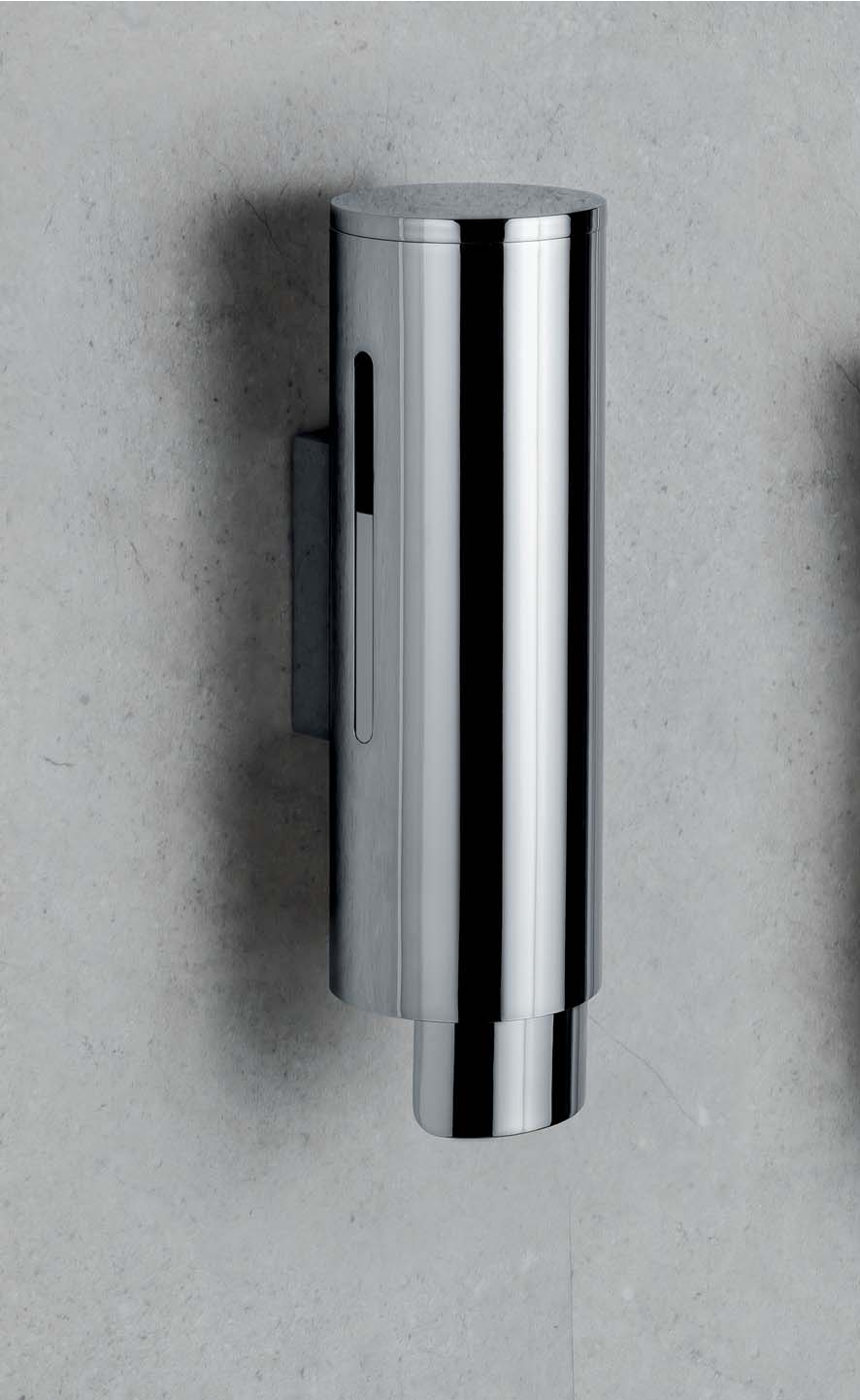Colombo Design Contract B9979ncr dispenser sapone liquido a montato a parete, vista del design e della finitura