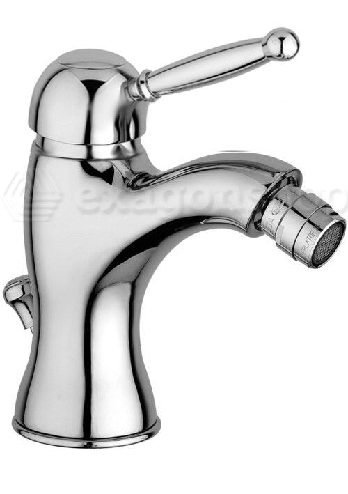 Paffoni Giorgia Gi135 Miscelatore Bidet scarico automatico, dettaglio ravvicinato della finitura e del marchio