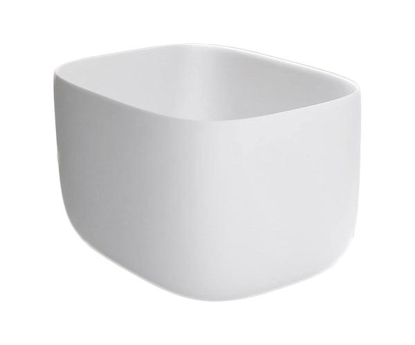 Antonio Lupi Poggio 46x40 Lavabo Da Appoggio In Flumood, vista frontale su sfondo bianco - Antonio Lupi Design