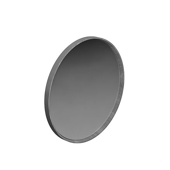 Antonio Lupi Specchio 85 cm Tondo con Cornice Noce ambientato in bagno moderno con specchio e accessori - Antonio Lupi Design