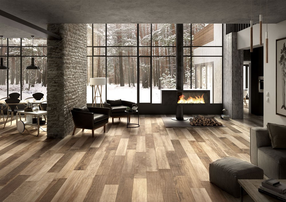 Blustyle Country Pavimento Rivestimento Effetto Legno, superficie e texture ravvicinata del gres