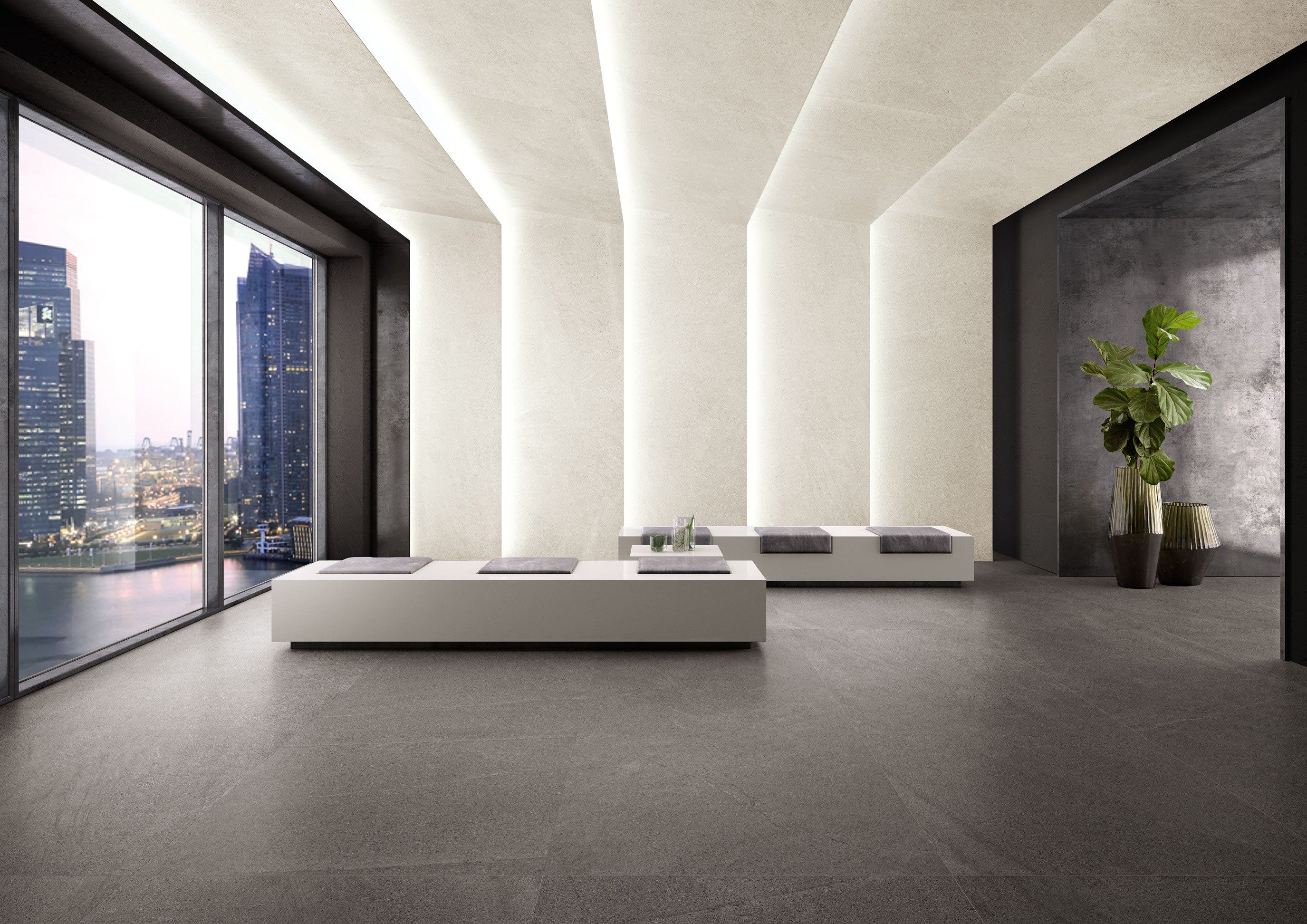 Cotto D'Este Limestone 14mm Pavimento Rivestimento 90x90 Cm in gres porcellanato e rettificato, superficie e texture...