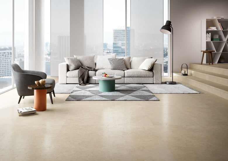 Cotto D'Este Secret Stone 14mm Pavimento Rivestimento 60x60 in rettificato, superficie e texture ravvicinata del gres...
