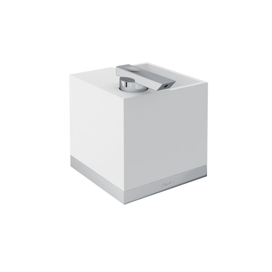 Dispenser sapone liquido con Portaspazzolini 11x14 cm cromo Bianco The Grid 2680105 Cosmic