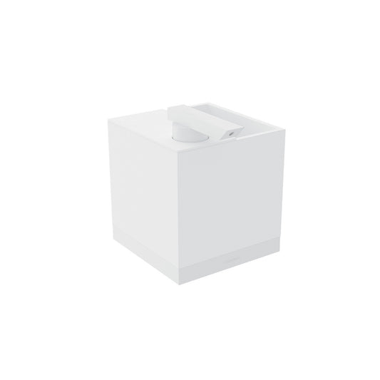 Dispenser sapone alto con portaspazzolini da appoggio Bianco Satinato The Grid 2686505 Cosmic