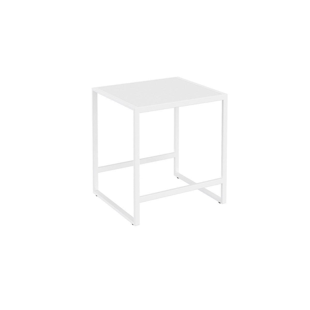 Sgabello bagno Bianco The Grid Cosmic Bianco Bianco montato a parete, vista del design e della finitura - Industrias Cosmic