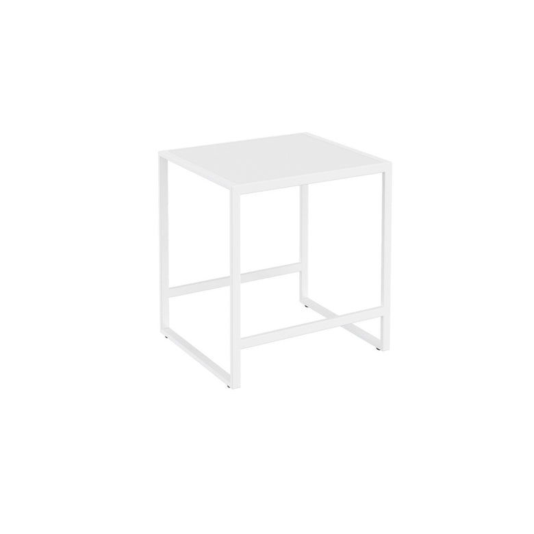 Sgabello bagno Bianco The Grid Cosmic Bianco Bianco montato a parete, vista del design e della finitura - Industrias Cosmic