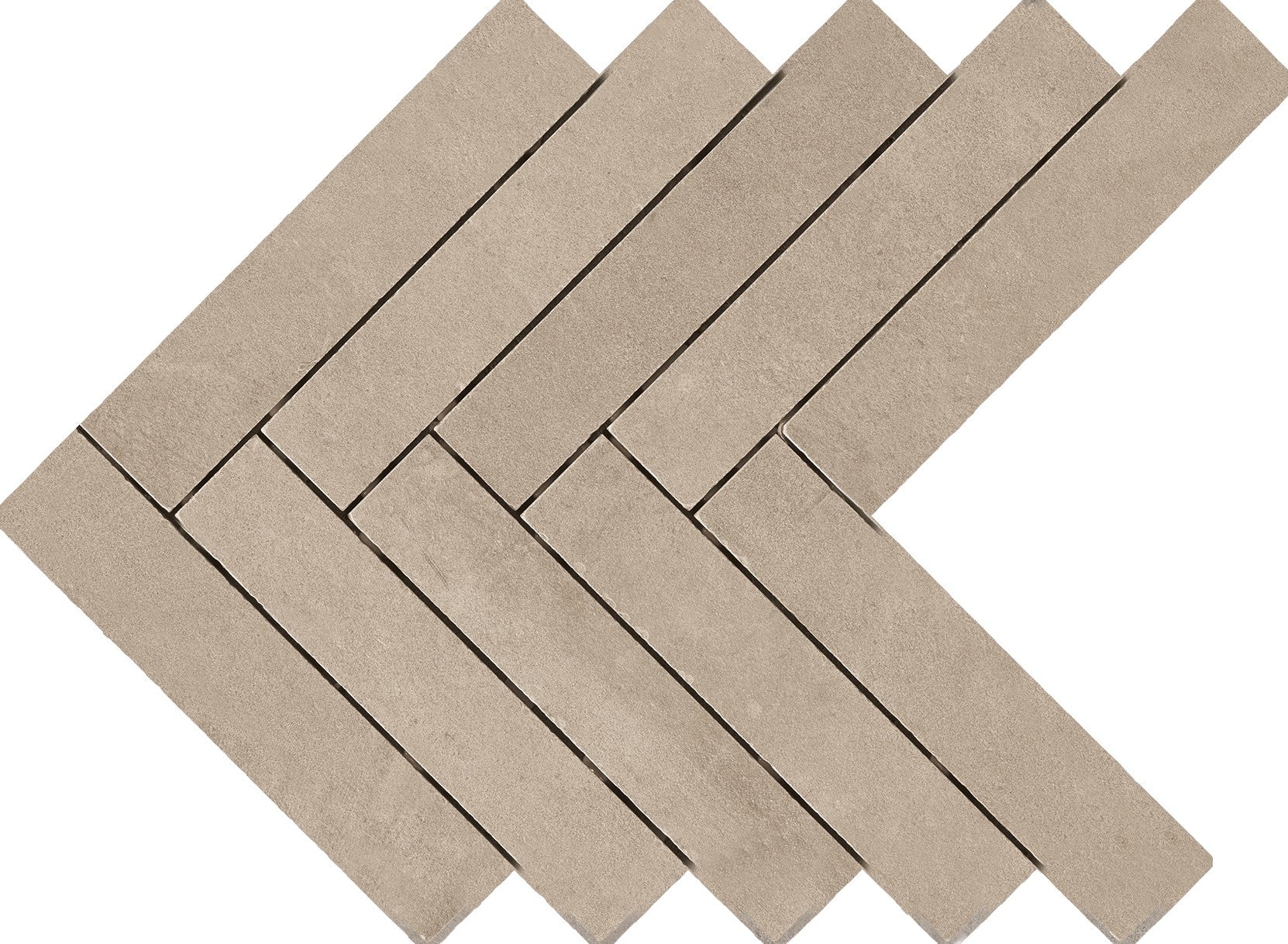 Pavimento rivestimento 44.9x61.6 sabbia mosaico spina di in porcellana, superficie e texture ravvicinata del gres
