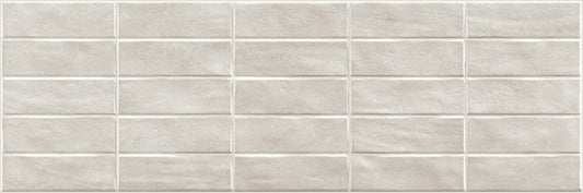 Rivestimento 25x76 in pasta bianca 9 mm Struttura Brick 3d Cenere Flex R03906 Ceramiche Ragno