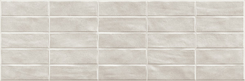 Rivestimento 25x76 in pasta bianca 9 mm Struttura Brick 3d, superficie e texture ravvicinata del gres