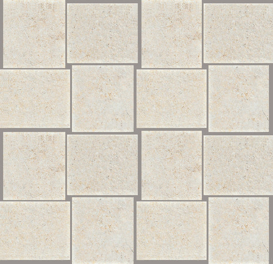 Pavimento rivestimento 30x30 mosaico 9,5 mm in gres porcellanato avorio Ragno Realstone Jerusalem 00R09G04