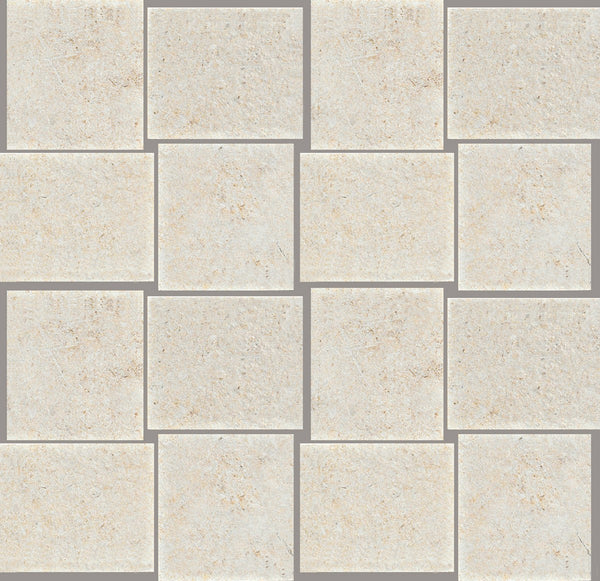 Pavimento rivestimento 30x30 mosaico 9,5 mm in gres porcellanato avorio Ragno Realstone Jerusalem 00R09G04