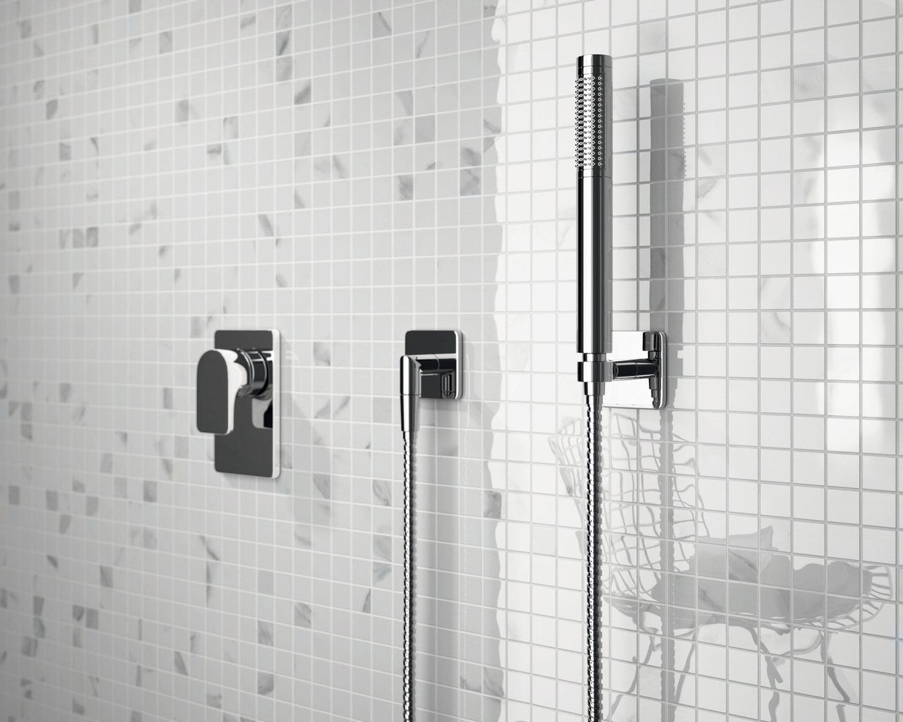 Rivestimento Mosaico 30x30 in gres porcellanato 9 mm in ceramica, superficie e texture ravvicinata del gres