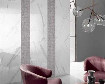 Pavimento Rivestimento 89x89 Cm Effetto Marmo Statuario Venato Lucido Ceramica Sant Agostino Themar CSASTVEK89