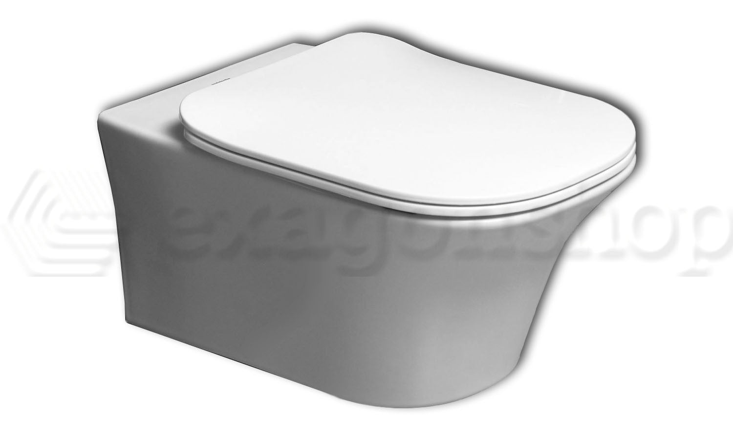 Antonio Lupi Design Cabo1 Vaso Sospeso In Ceramica Bianco in naturale ambientato su piano bagno con accessori