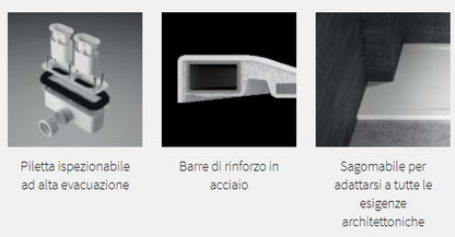 Novellini Custom Touch Piatto Doccia 100x80 a fondo liscio in acrilico bianco