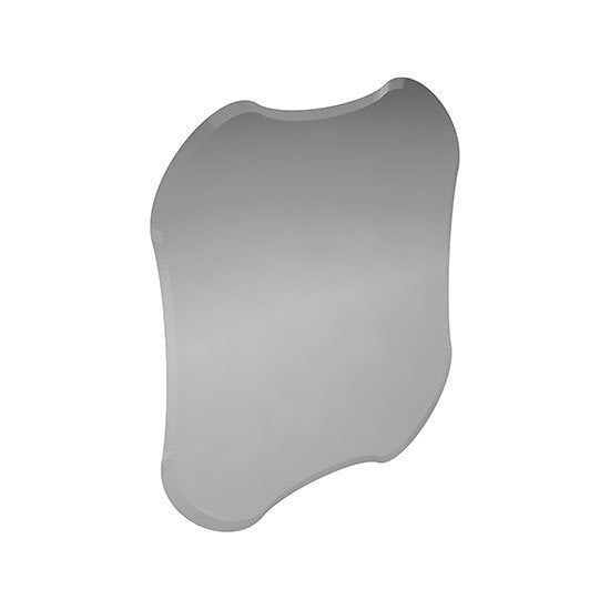 Antonio Lupi Luxor475 Specchio 75x75 Quadrato Molato in lucido con lavabo e rubinetteria, vista frontale su sfondo neutro...