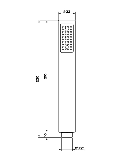 Doccetta stick Anticalcare Cromo Shower 14372 Emporio Gessi