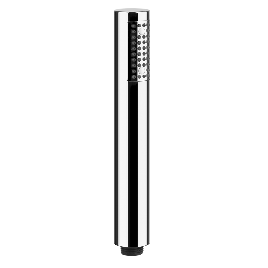 Doccetta stick Anticalcare Cromo Shower Emporio Gessi, vista frontale della maniglia e della bocca di erogazione