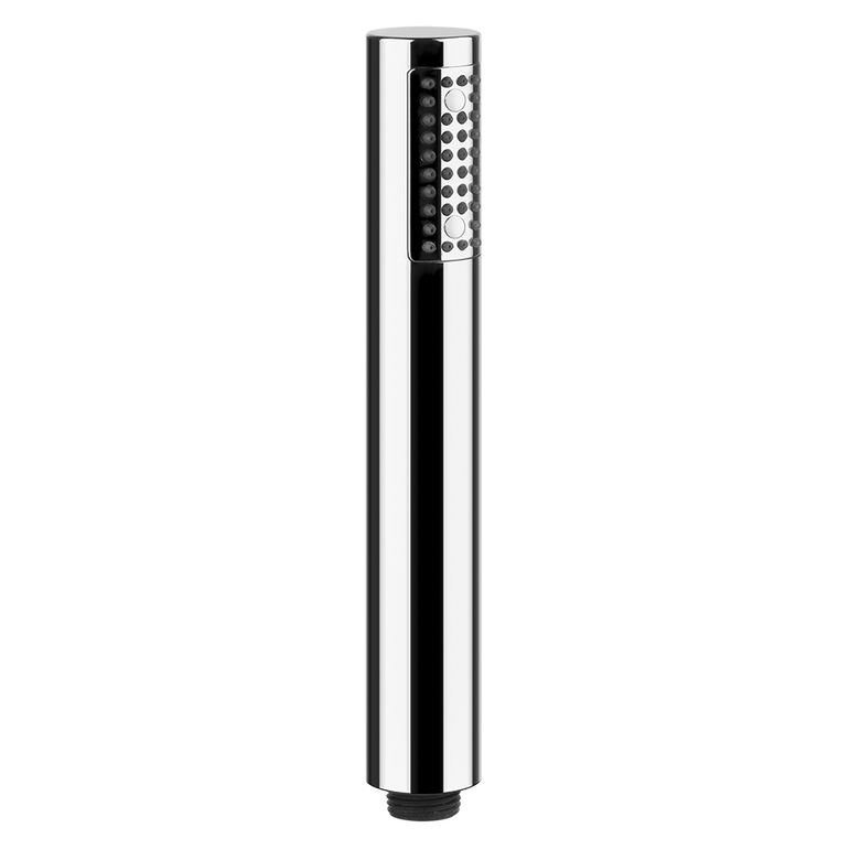 Doccetta stick Anticalcare Cromo Shower Emporio Gessi, vista frontale della maniglia e della bocca di erogazione