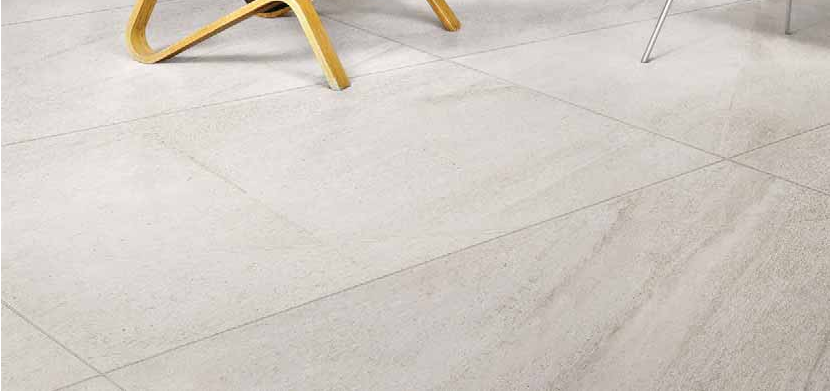 Cerim Material Stones Pavimento Rivestimento 60x120 Cm posata in ambiente arredato, dettaglio della venatura