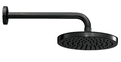 Kit soffione doccia 25 Cm tondo con braccio Nero Opaco Elios H19412G00073009 Bossini