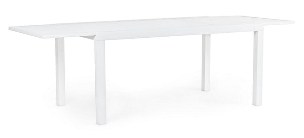 Andrea Bizzotto Hilde Tavolo Allungabile 160-240 x 90 cm in Alluminio Bianco