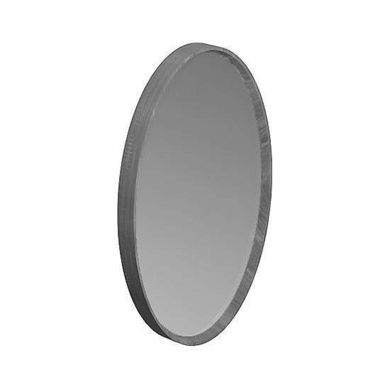 Antonio Lupi Forma54 Specchio 85x54 Ovale Noce Americano ambientato in bagno moderno con specchio e accessori - Antonio...