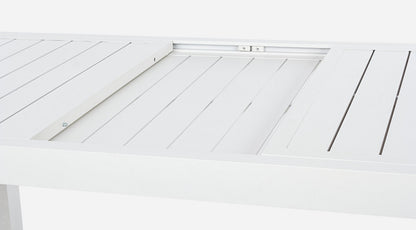 Andrea Bizzotto Hilde Tavolo Allungabile 160-240 x 90 cm in Alluminio Bianco
