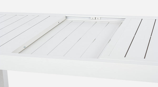 Andrea Bizzotto Hilde Tavolo Allungabile 160-240 x 90 cm in Alluminio Bianco