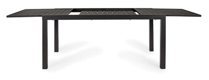 Andrea bizzotto hilde tavolo 160x90 da esterno allungabile in alluminio antracite