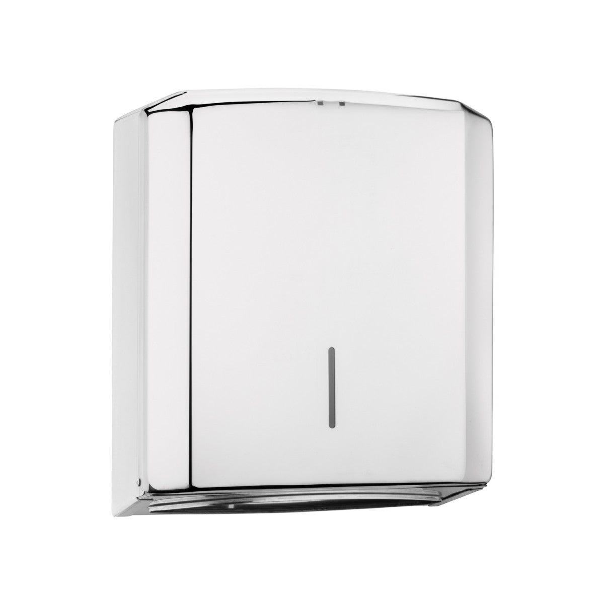 Distributore di salviette a muro Architect Cosmic Inox Lucido in acciaio inox montato a parete, vista del design e della...