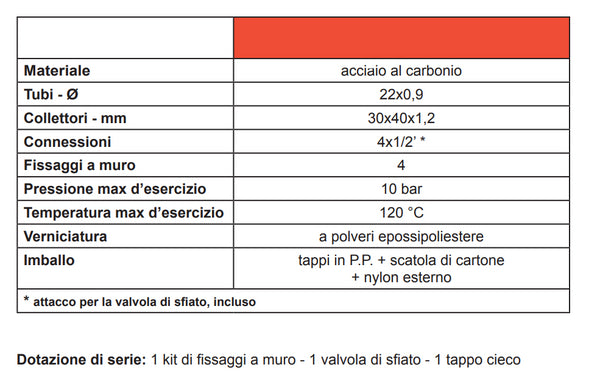 Lazzarini Radiatore Scaldasalviette Dritto Termoarredo Bolzano 1188x500 mm 345 w in acciaio cromo