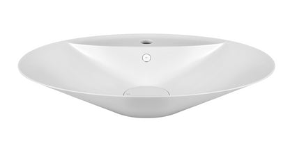 Lavabo Da Appoggio 73.9x49.5 in Cristalplant Bianco Opaco Cono 45905 Gessi