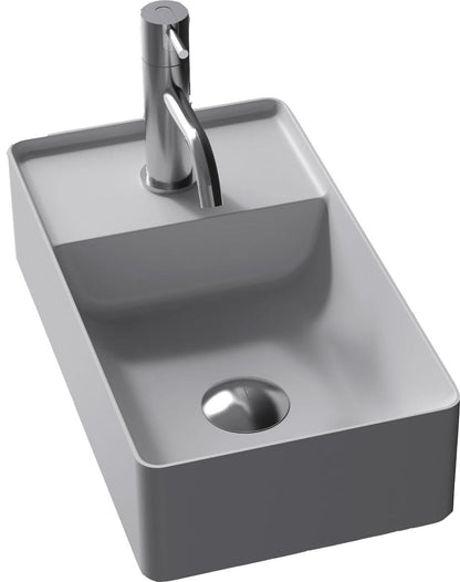 Lavabo lavamani 25x45 scarico a destra In Flumood Simplomani versione A Antonio Lupi