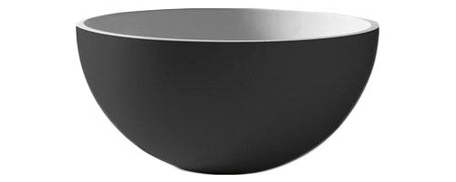 Antonio Lupi Urnamood ciotola 50 cm Da Appoggio In Flumood in opaco ambientato su piano bagno con accessori - Antonio...