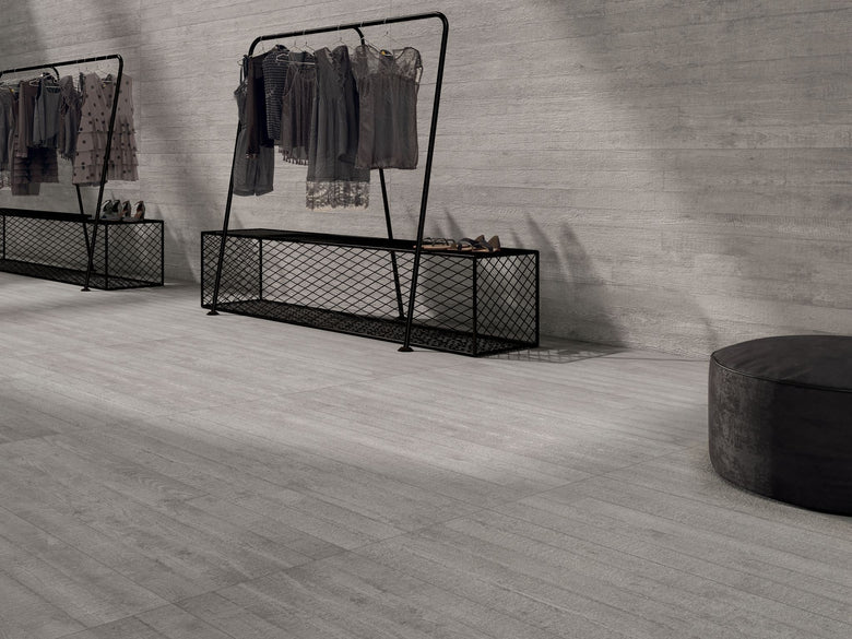 Cotto D'Este Kerlite Cement Project 5 Plus Pavimento in porcellana, superficie e texture ravvicinata del gres - Cotto D...
