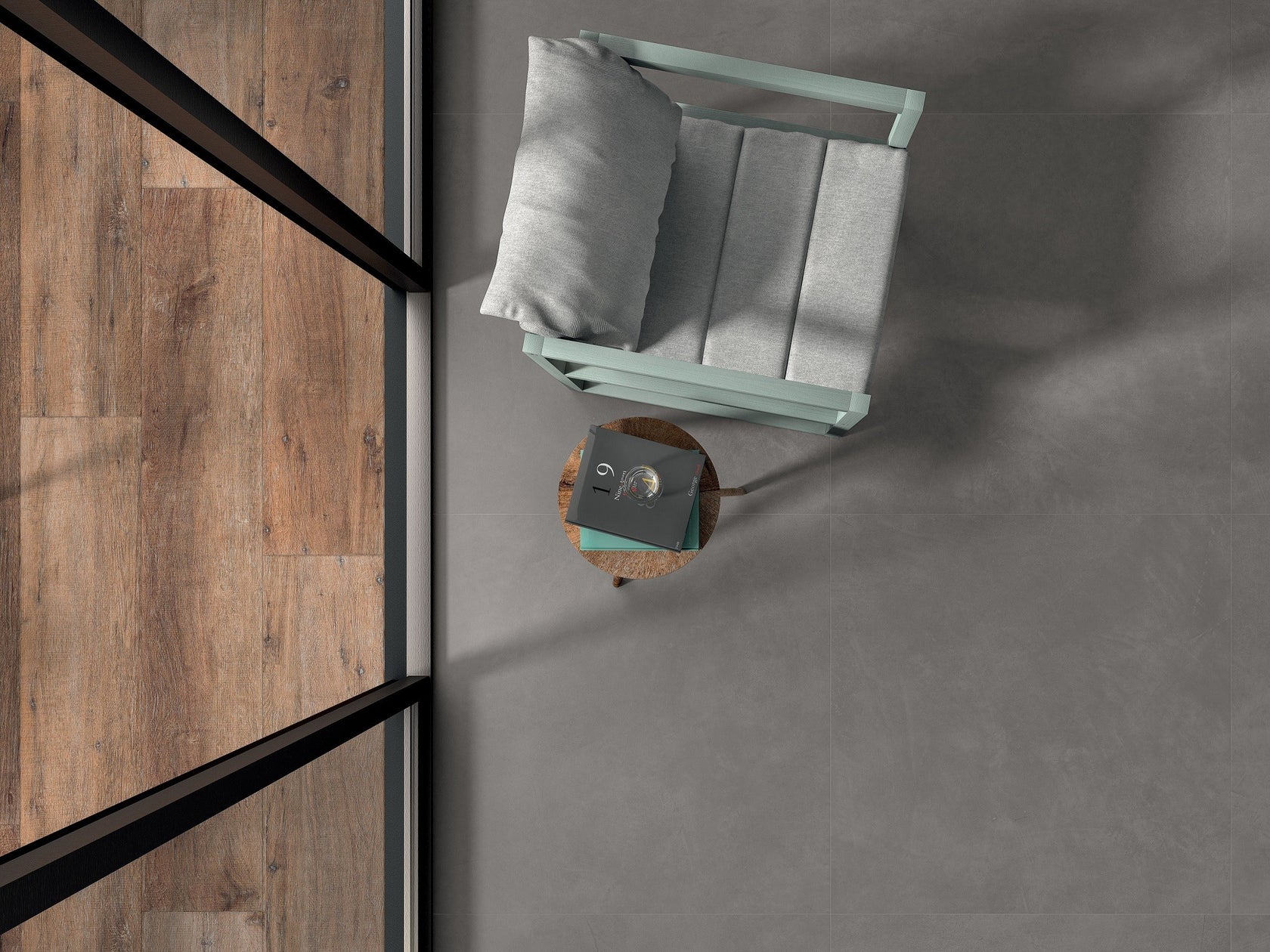 Cotto D'Este Kerlite Cement Project 5 Plus Pavimento in porcellana, superficie e texture ravvicinata del gres - Cotto D...