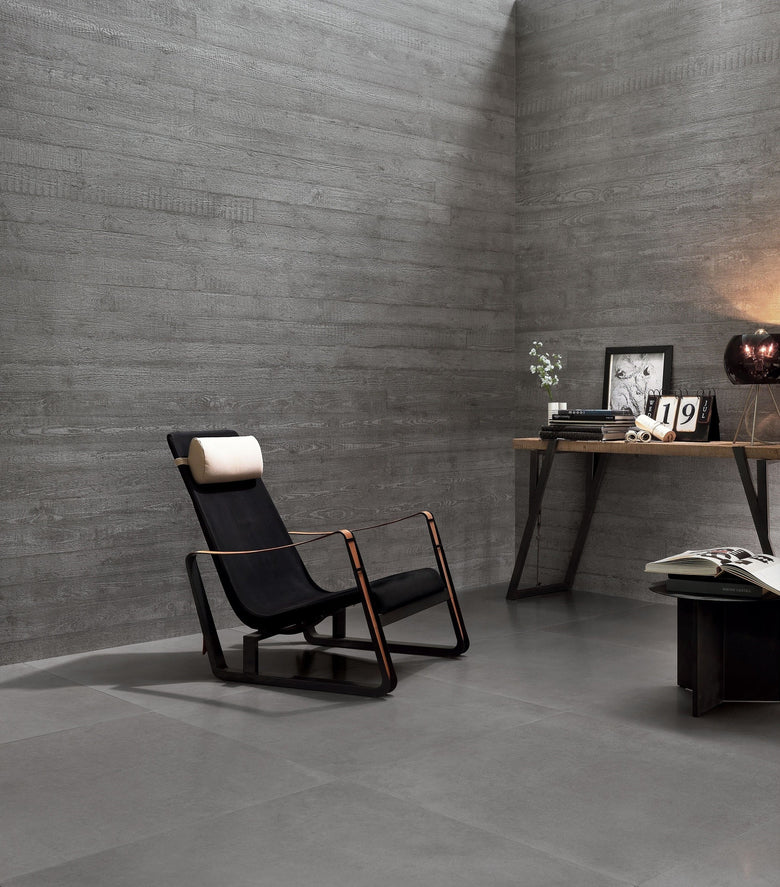 Cotto D'Este Kerlite Cement Project 5 Plus Pavimento in porcellana, superficie e texture ravvicinata del gres - Cotto D...