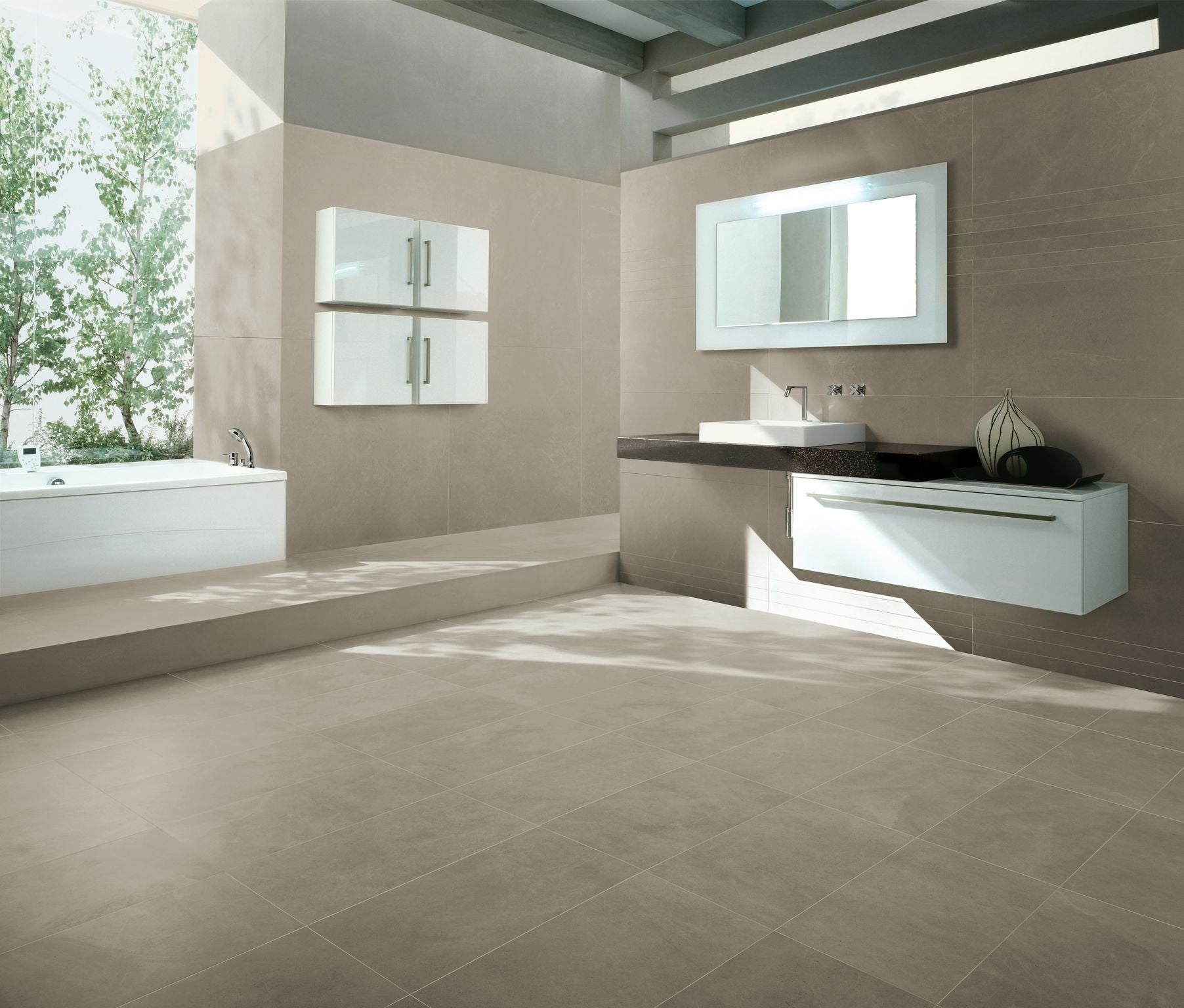 Cotto D'Este Kerlite 5 Plus Elegance Pavimento Rivestimento posata in ambiente arredato, dettaglio della venatura - Cotto...