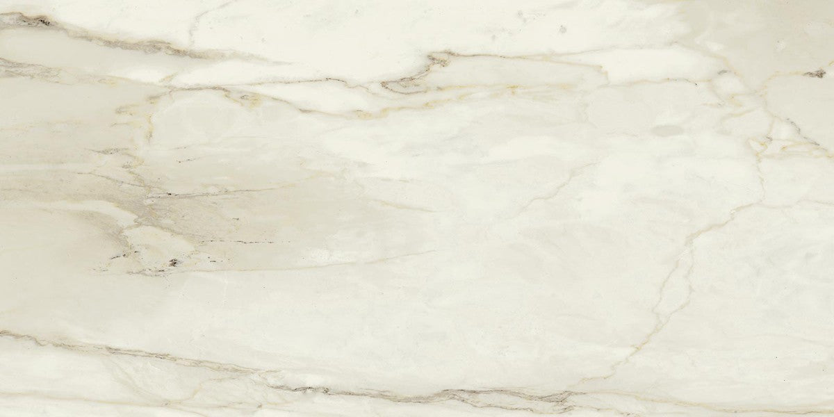 Pavimento Rivestimento 30x60 effetto marmo spessore 9,5 mm in ambientazione completa, vista d'insieme della stanza