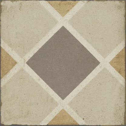 Pavimento rivestimento 20x20 decoro in gres porcellanato 10 mm Mix Ambra Ceramiche Ragno Ottocento 00RFFW24