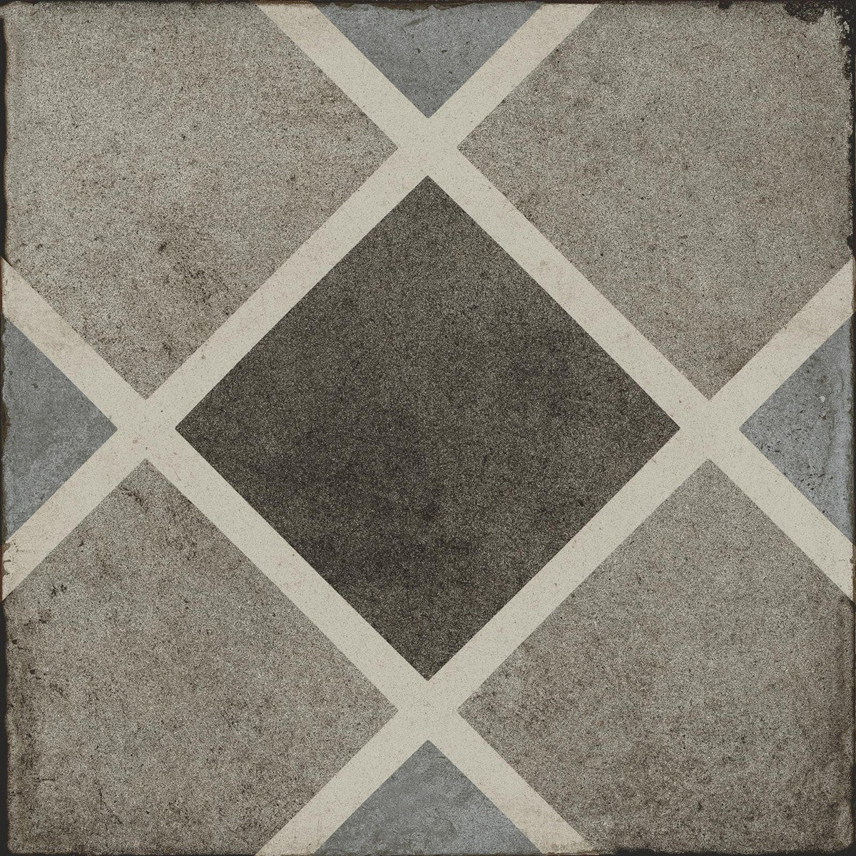 Pavimento rivestimento 20x20 decoro 10 mm in gres posata in ambiente arredato, dettaglio della venatura
