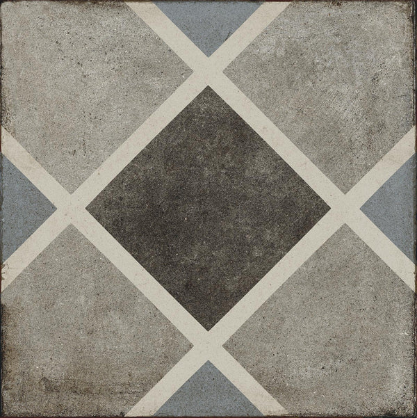 Pavimento rivestimento 20x20 decoro in gres porcellanato 10 mm Mix talco Ceramiche Ragno Ottocento 00RFFX24