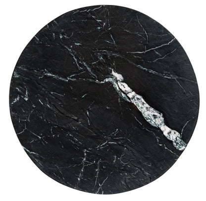 Andrea Bizzotto Prescott tavolino 67,5 in marmo nero e acciaio oro 0746880