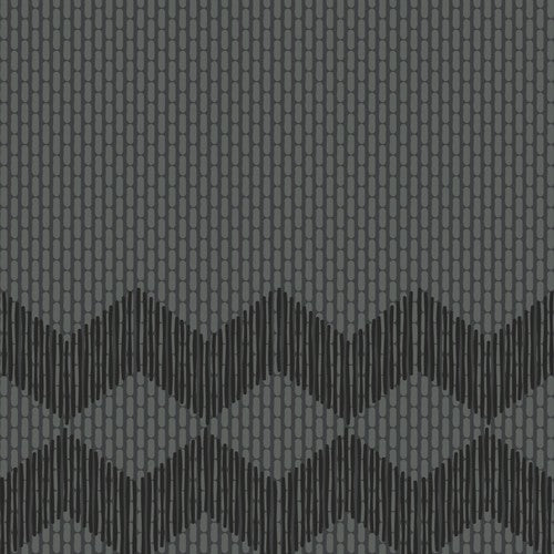 Mutina Tape Zigzag Half Piastrella Cm 20,5x20,5 Black, superficie e texture ravvicinata del gres - Ceramiche Mutina