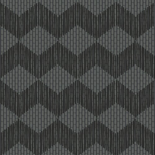 Mutina Tape Zigzag Piastrella Cm 20,5x20,5 Black, superficie e texture ravvicinata del gres - Ceramiche Mutina