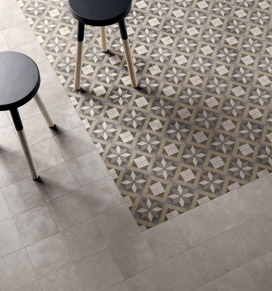 Pavimento rivestimento 20x20 Ceramica Sant Agostino in ambientazione completa, vista d'insieme della stanza