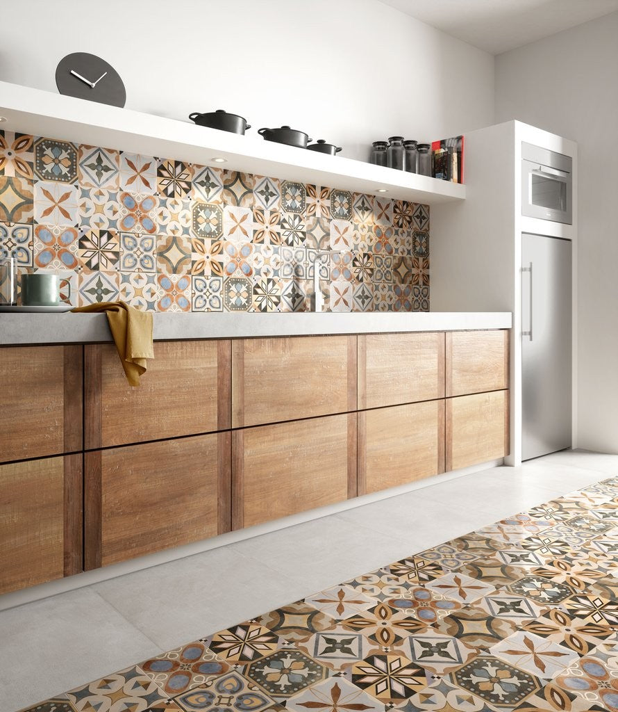 Pavimento rivestimento 20x20 Mix Ceramica Sant Agostino, superficie e texture ravvicinata del gres