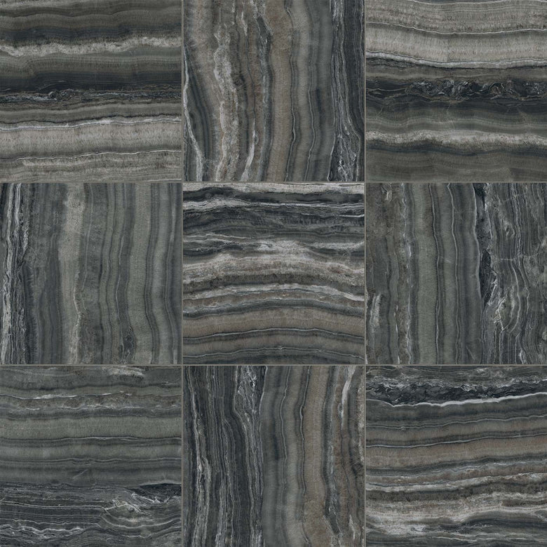 Cerim Onyx Pavimento Rivestimento 60x120 Cm Rettificato posata in ambiente arredato, dettaglio della venatura